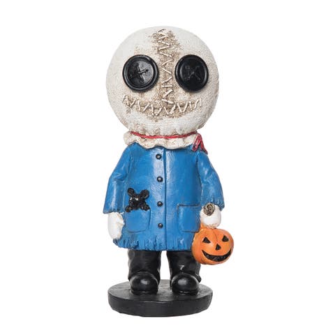 Halloween Treat or Treat Skeleton Head Kid Small Figurine