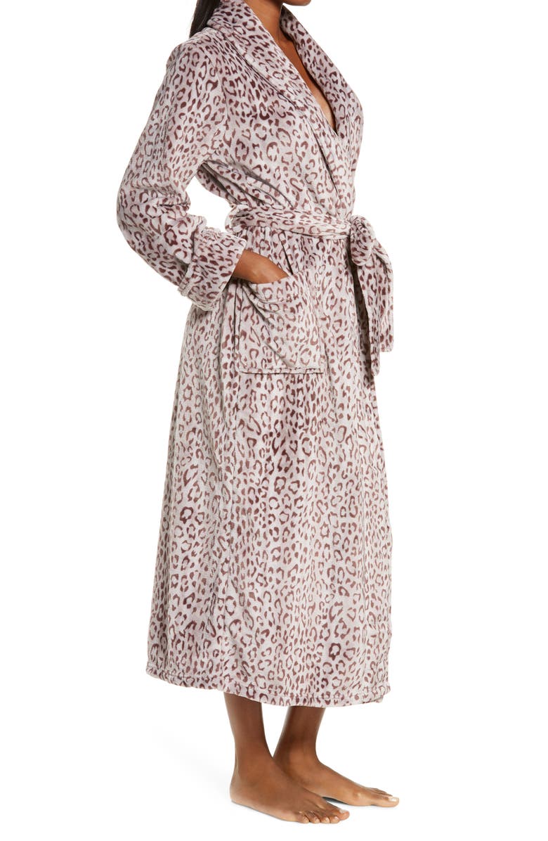 Natori Plush Cheetah Robe, Alternate, color, 
