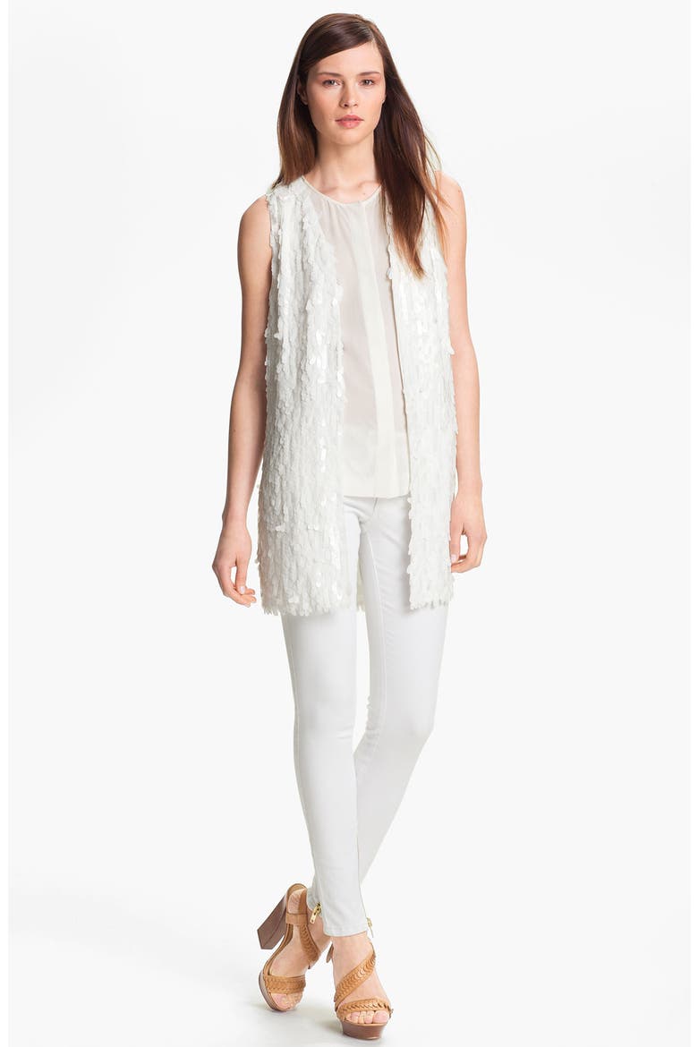 'Martin' Sequin Vest, Main, color, IVORY