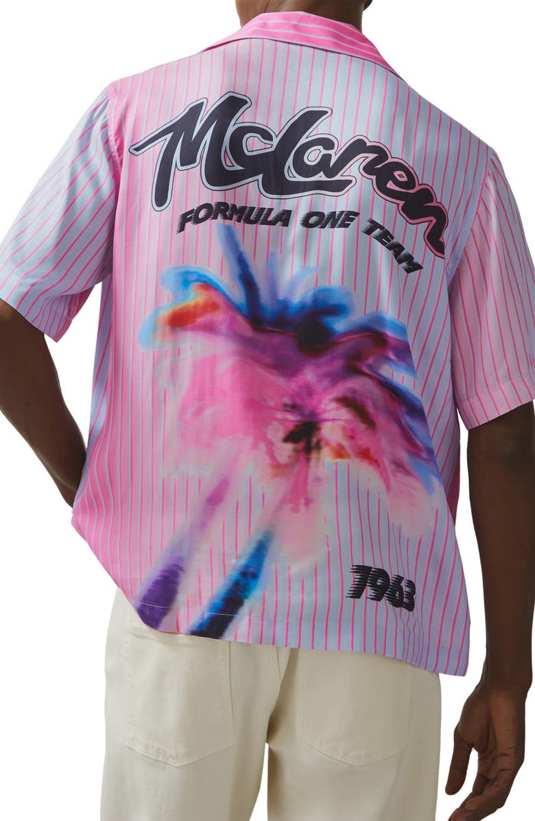 Reiss x McLaren Miami Camp Shirt, Alternate, color, Pink