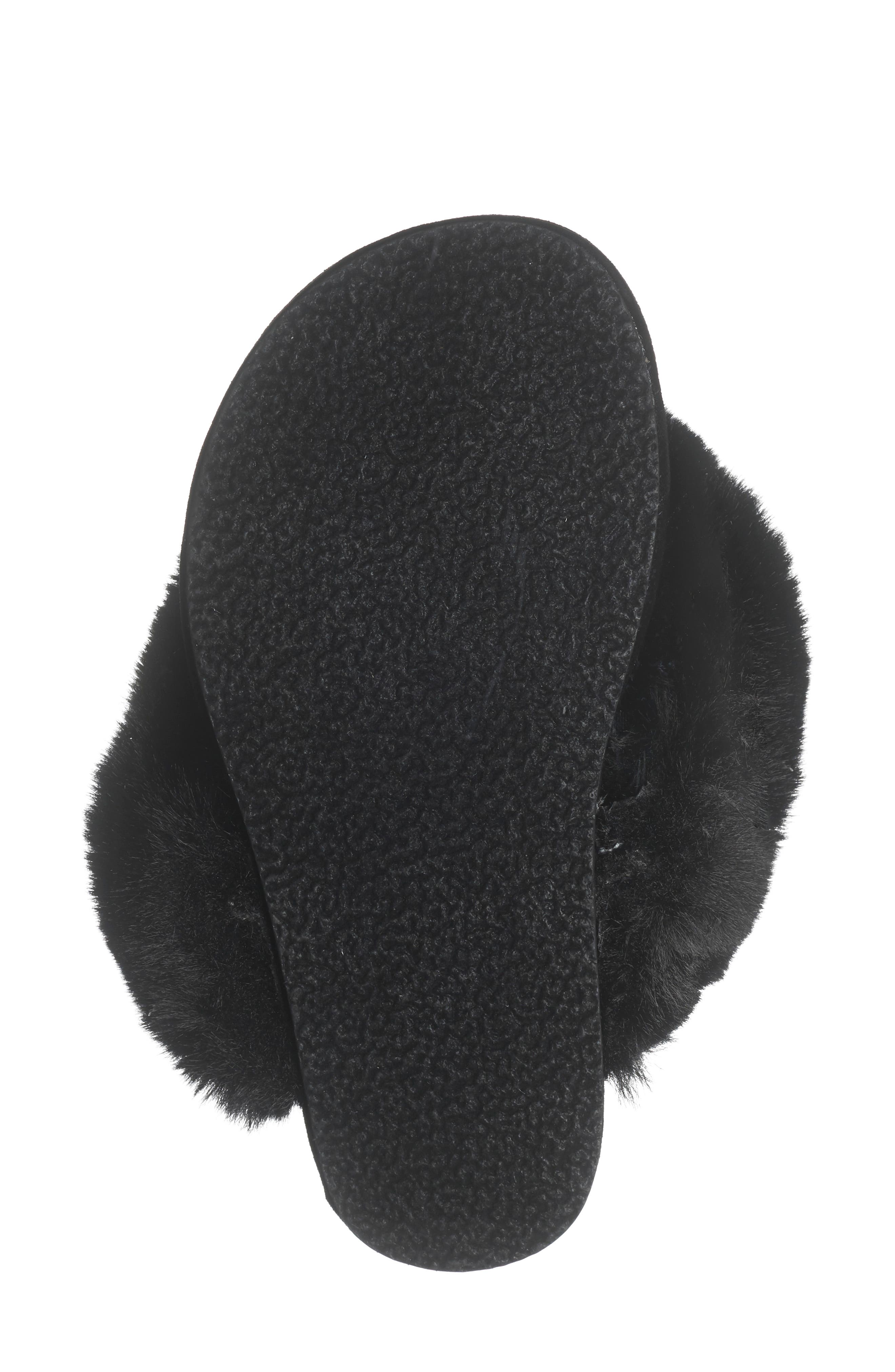 Jeffrey Campbell Delulu Faux Fur Flip Flop, Alternate, color, Black Combo