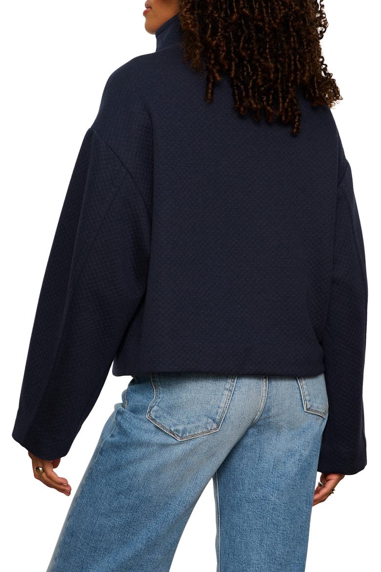 Avery Asymmetric Quilted Jacket, Alternate, color, NAVY BLAZER BLUE
