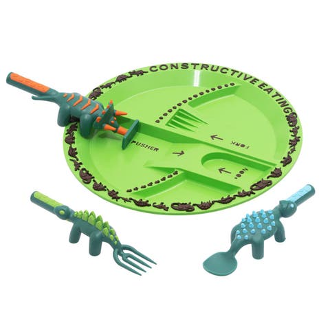 Utensil and Divided Plate Set for Kids and Toddlers