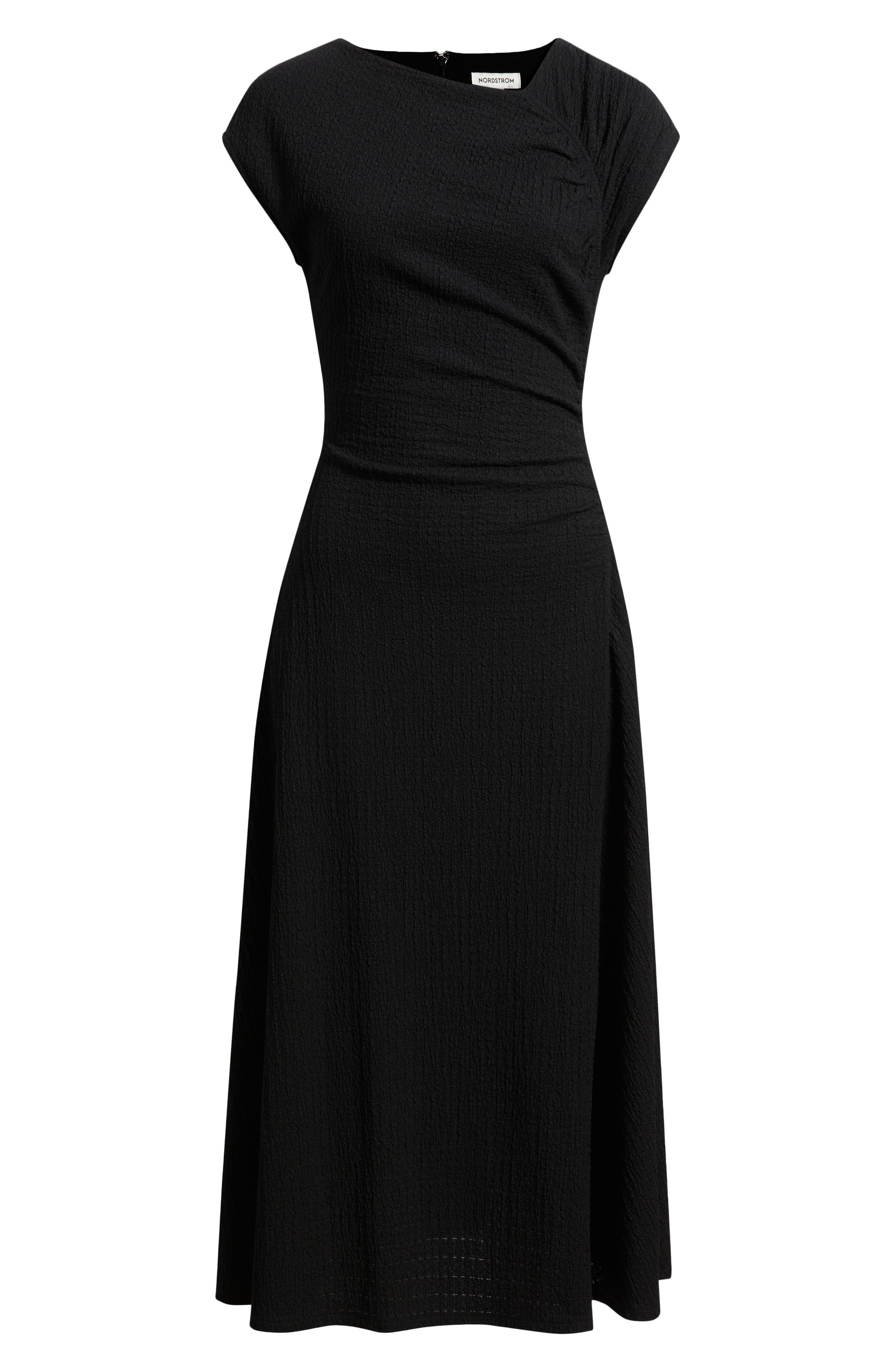 Женские платья Nordstrom Textured Ruched Midi Dress — фото 5