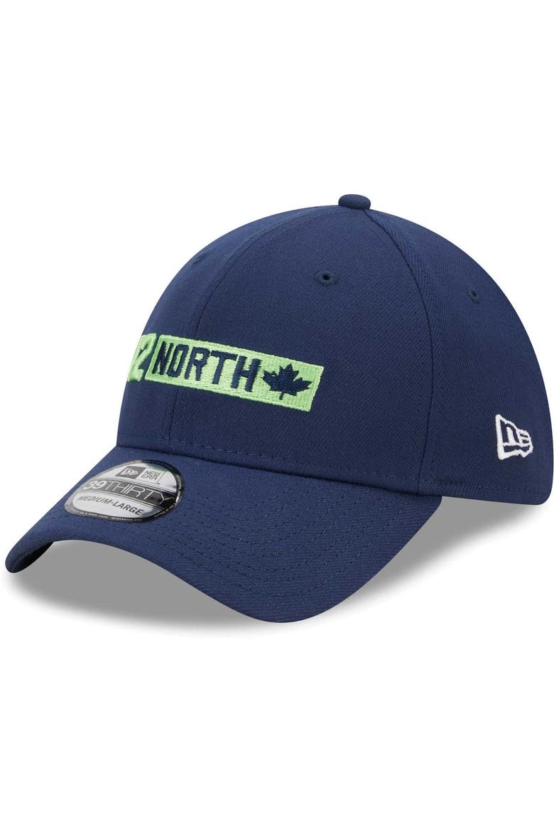 Men's New Era College Navy Seattle Seahawks 12 North Collection 39THIRTY Flex Hat, Main, color, Navy