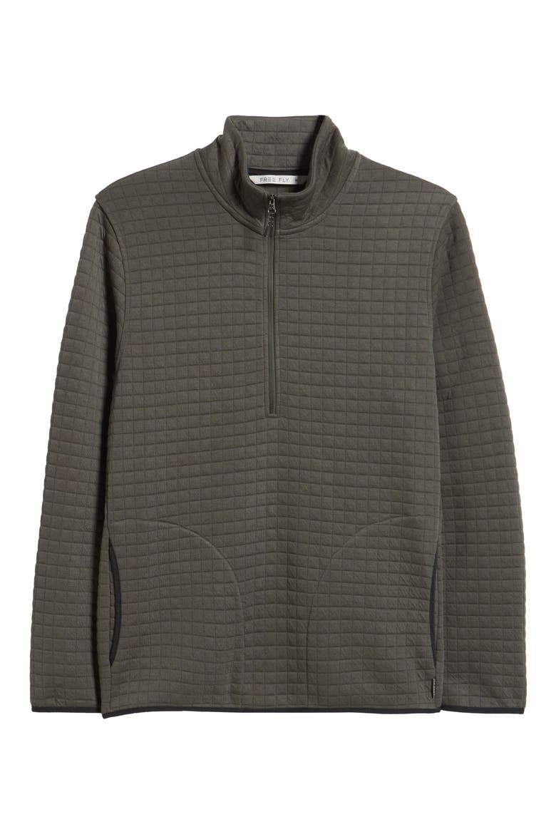 Downvalley Quilted Quarter Zip, Alternate, color, DARK FOREST
