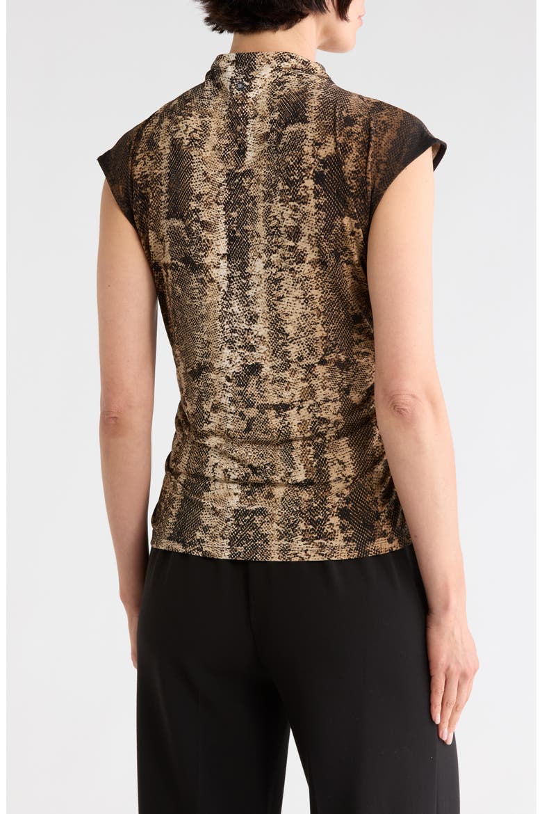 Funnel Neck Jersey Top, Alternate, color, MOJAVE