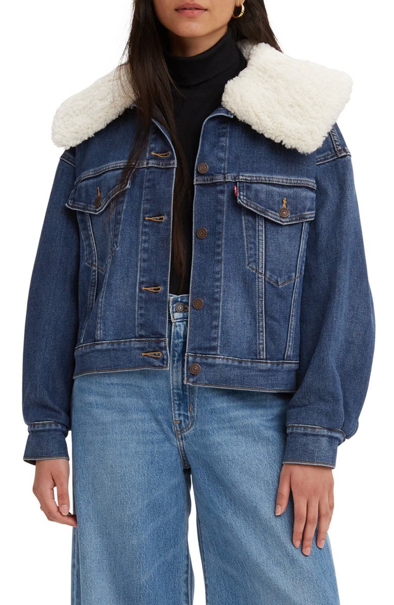 Levi's<sup>®</sup> Warm Baby Bubble Trucker Jacket, Main, color, 