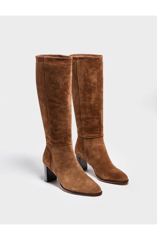 Marion Parke Catherine 70 Scrunch Boot Suede In Brown