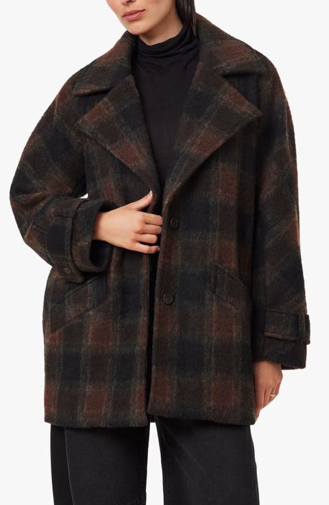 Oversized Plaid Coat