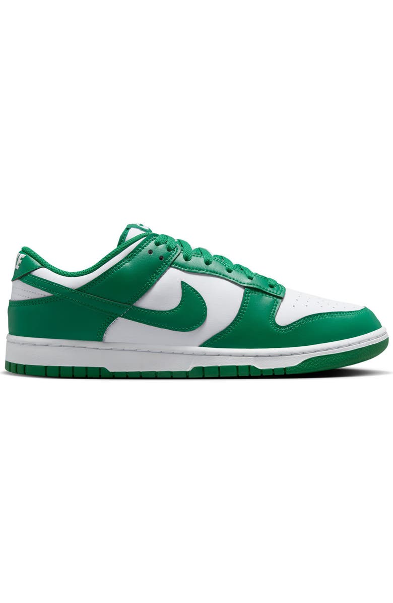 Nike Dunk Low Retro Basketball Sneaker, Alternate, color, White/ Malachite