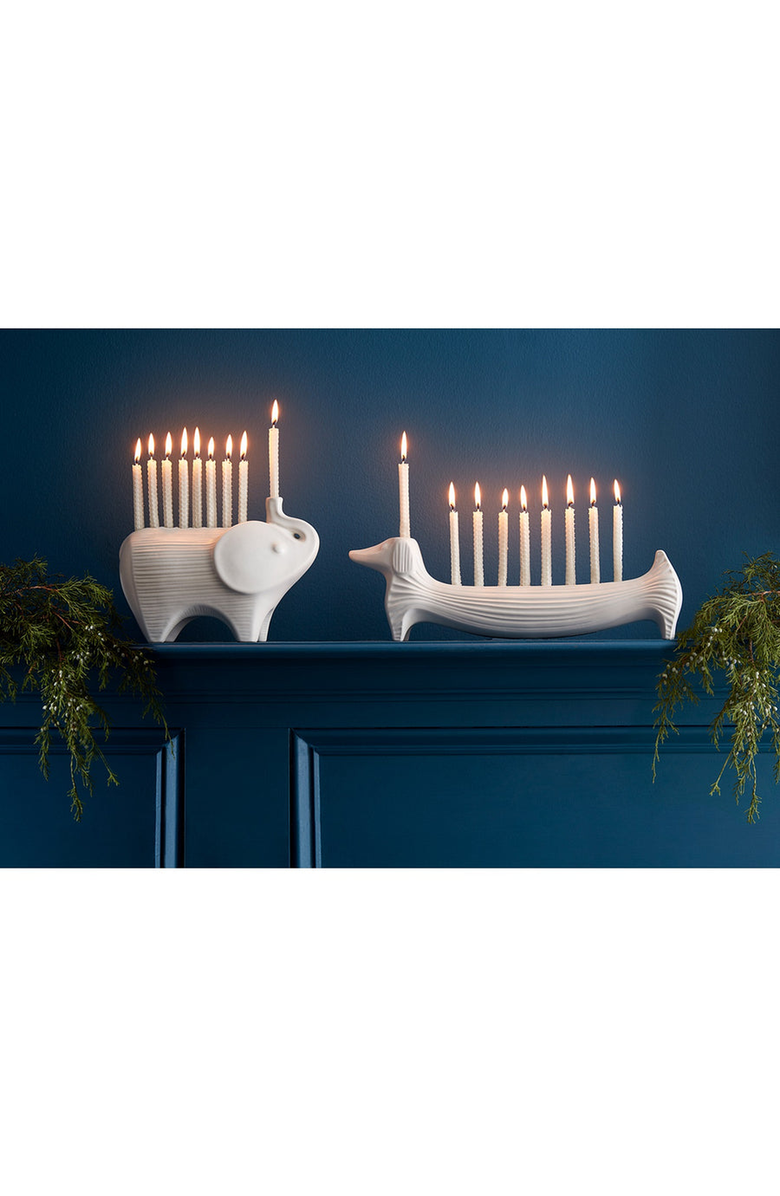 Jonathan Adler Dachshund Menorah, Alternate, color, 