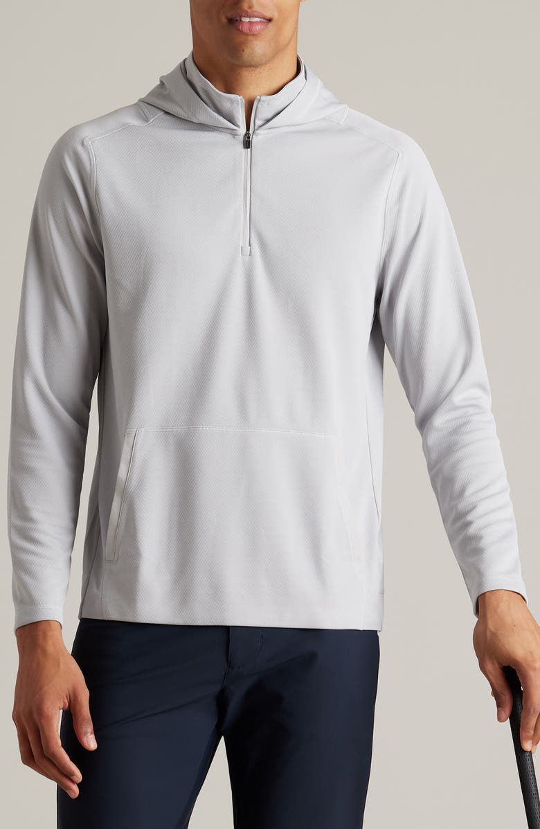 Rhone Clubhouse Performance Quarter Zip Hoodie, Main, color, 