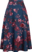 Erdem Floral Organic Cotton Poplin Midi Skirt