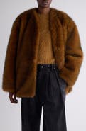 Isabel Marant Aglae Boxy Faux Fur Coat