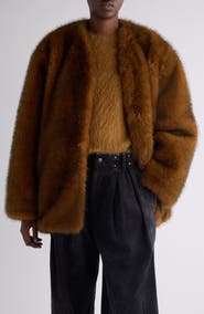 Isabel Marant Aglae Boxy Faux Fur Coat