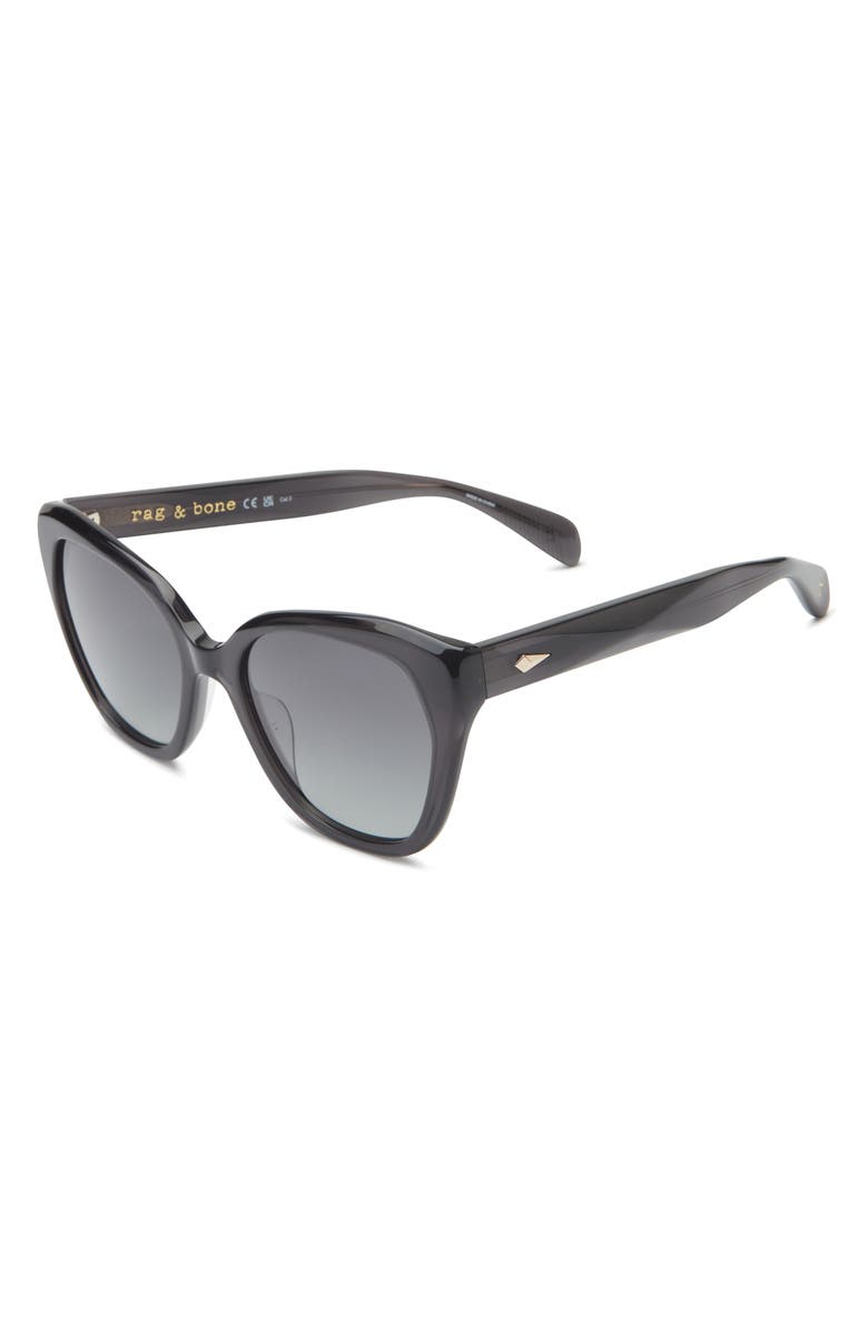 rag & bone 54mm Cat Eye Sunglasses, Alternate, color, Dark Grey