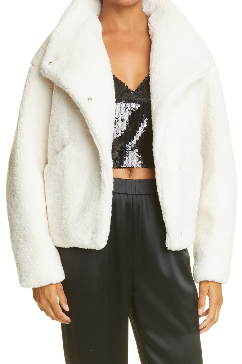 High Pile Fleece Jacket, Main, color, OFF WHITE