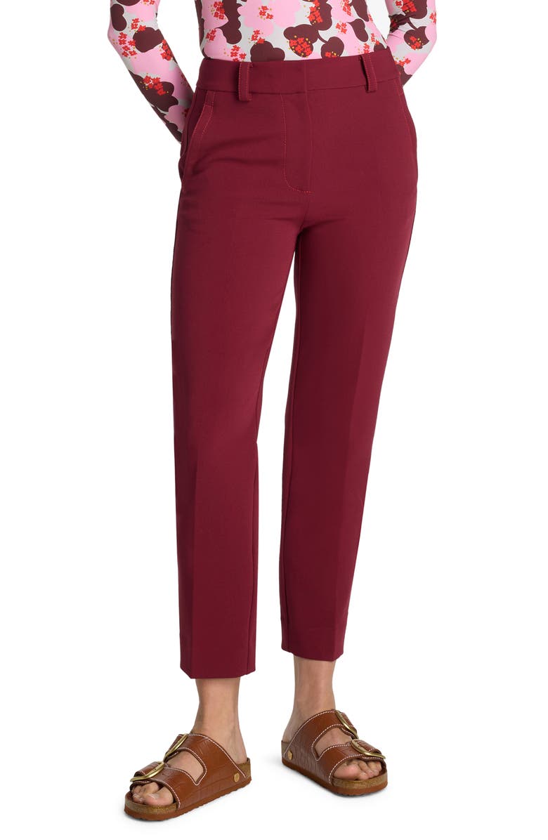 St. John Collection Stretch Cady Ankle Slim Pants, Main, color, 