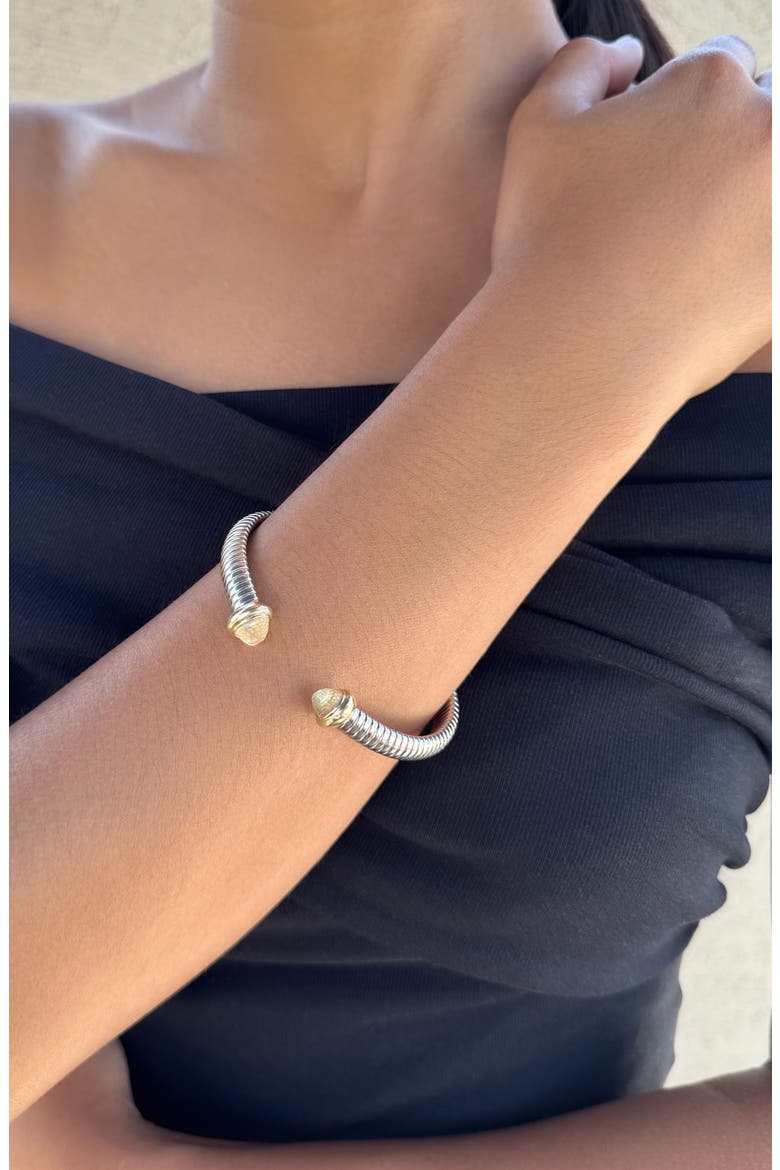 Omega Coil Cuff Bracelet, Alternate, color, SILVER