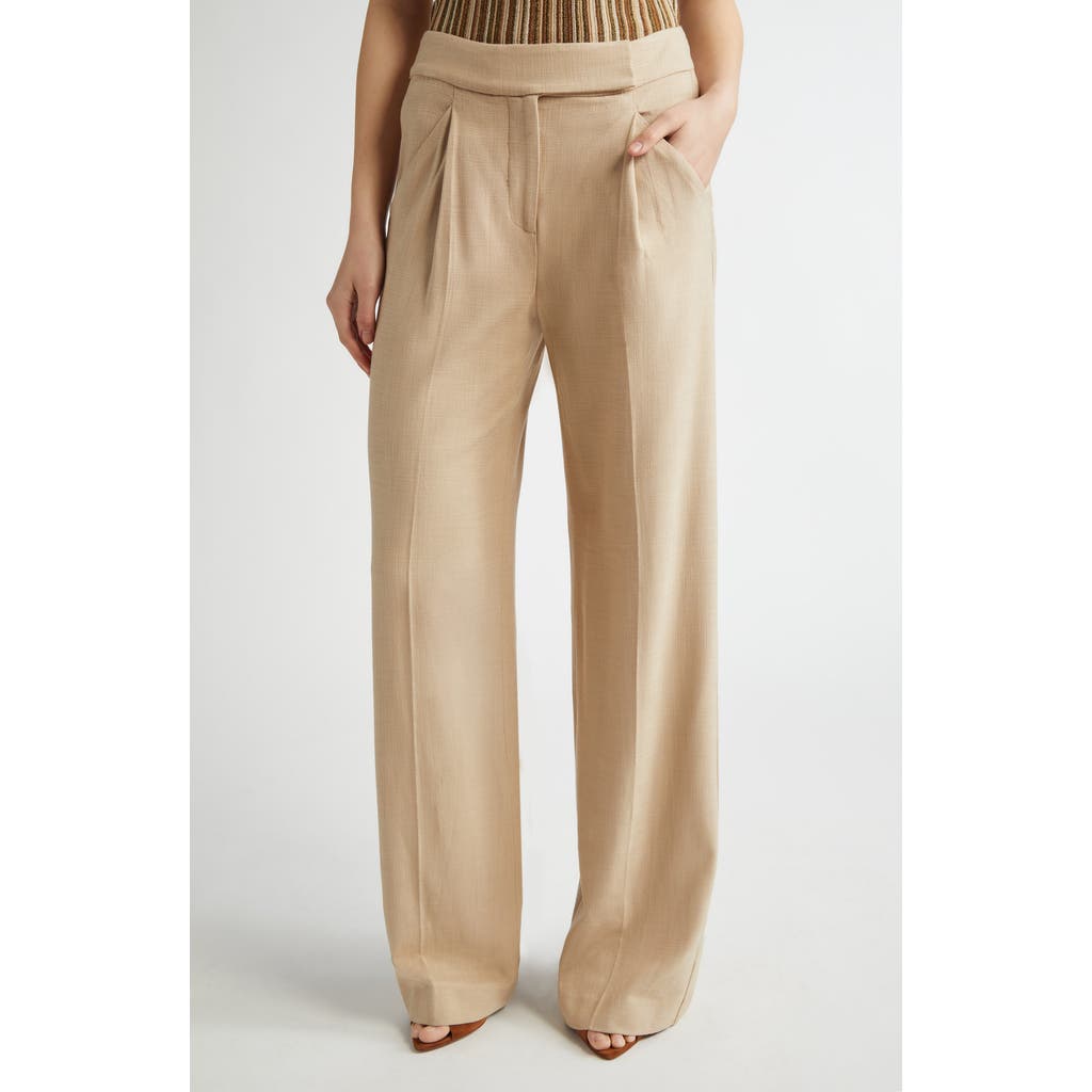 Veronica Beard Cruz Stretch-linen Pant In Stone Khaki In Stone Khaki