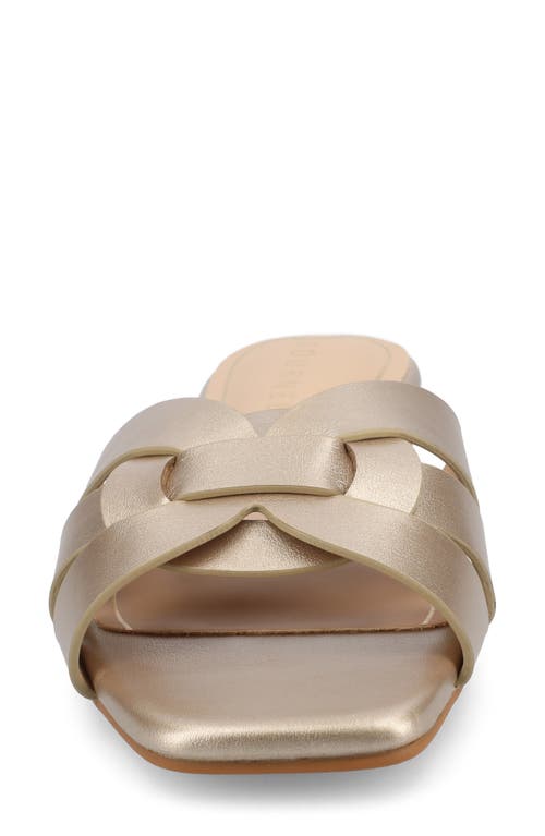 Journee Collection Journee Womens Arrina Wide Width Flat Sandals In Champagne