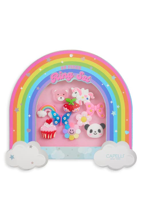 Capelli New York Kids' 10-pack Assorted Ring Set In Multi