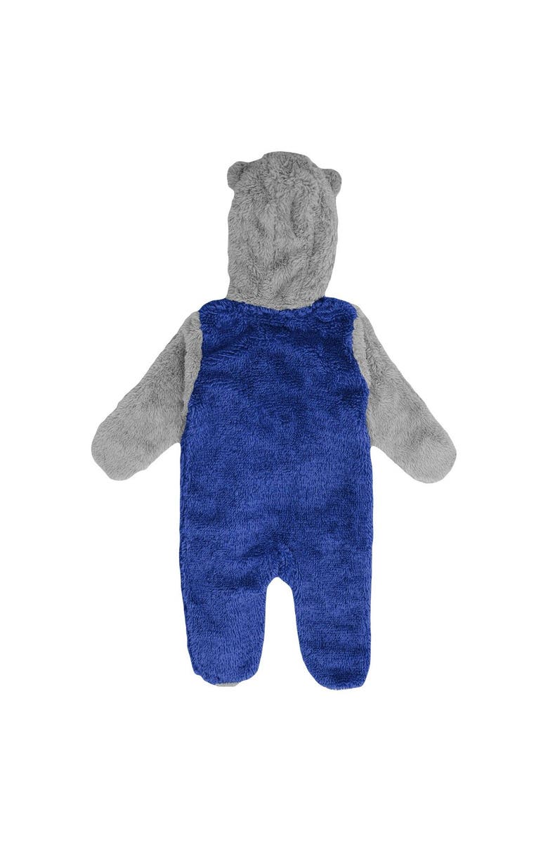 Outerstuff Newborn and Infant Royal/Gray Toronto Blue Jays Game Nap Teddy Fleece Bunting Full-Zip Sleeper, Alternate, color, 