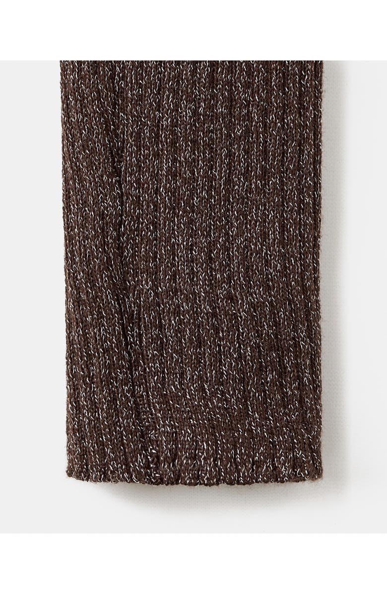 MANGO Metallic Rib Cardigan, Alternate, color, Chocolate