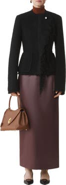 Lanvin Asymmetrical Jacket In Bouclé Wool