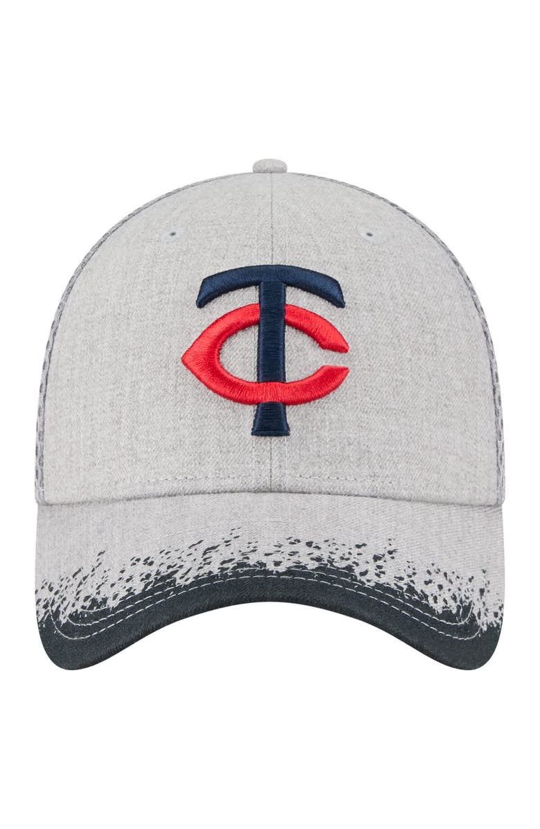 New Era Men's New Era Gray Minnesota Twins Visor Paint Splatter 39THIRTY Flex Hat, Alternate, color, Gray