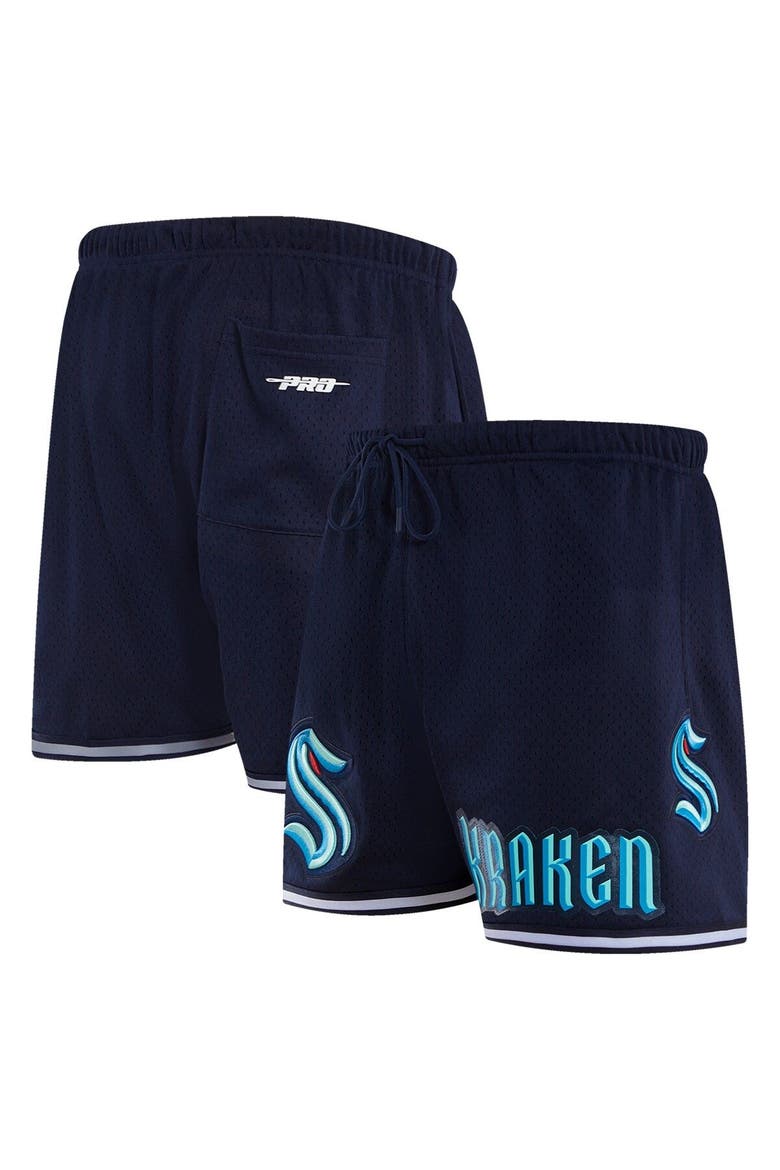 Men's Pro Standard Navy Seattle Kraken Classic Mesh Shorts, Main, color, Navy