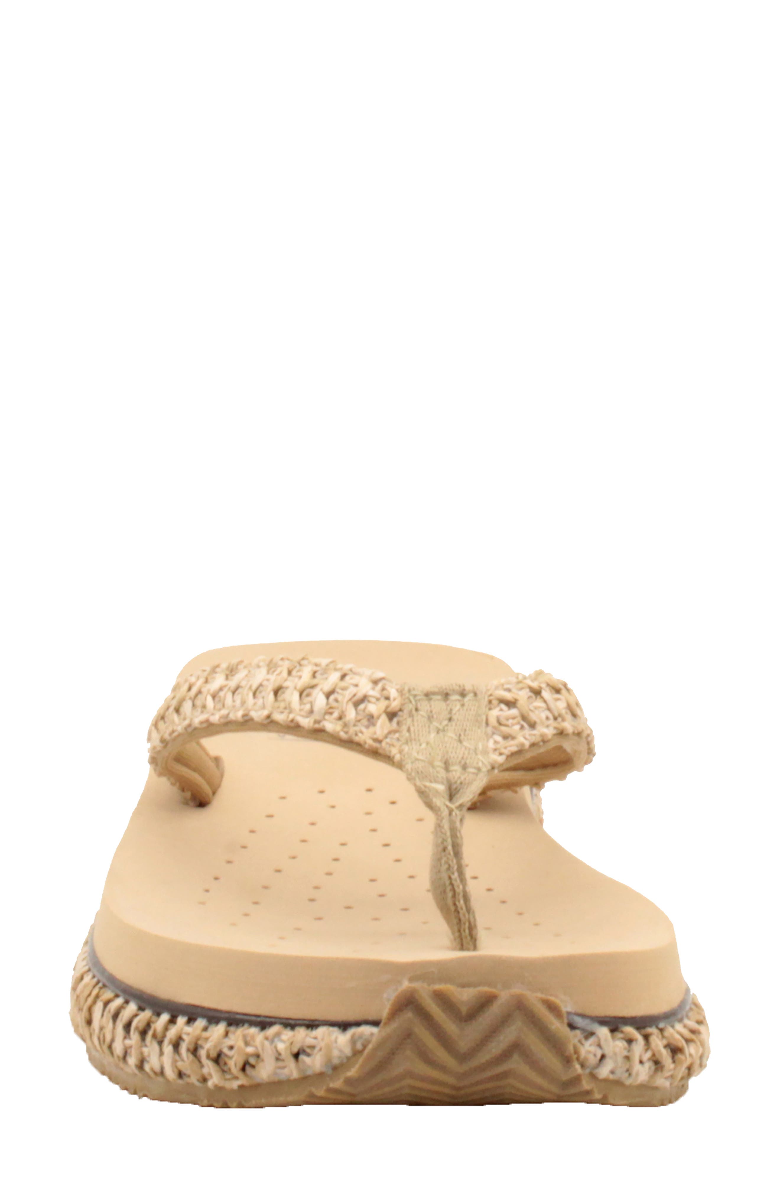 Volatile Palau Platform Flip Flop, Alternate, color, Tan Fabric