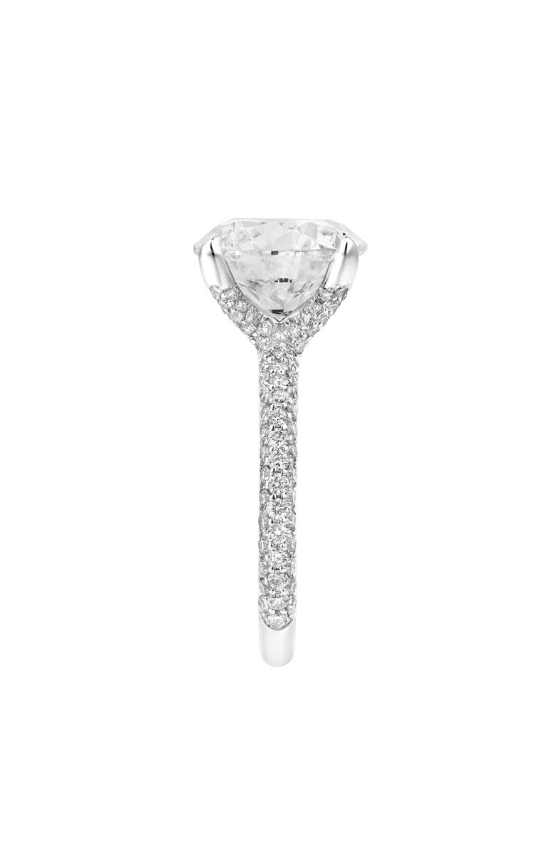 LuvMyJewelry Lyanna 14K Gold Round Lab Grown Diamond Engagement Ring - 6.25 Cts, Alternate, color, 14K White Gold