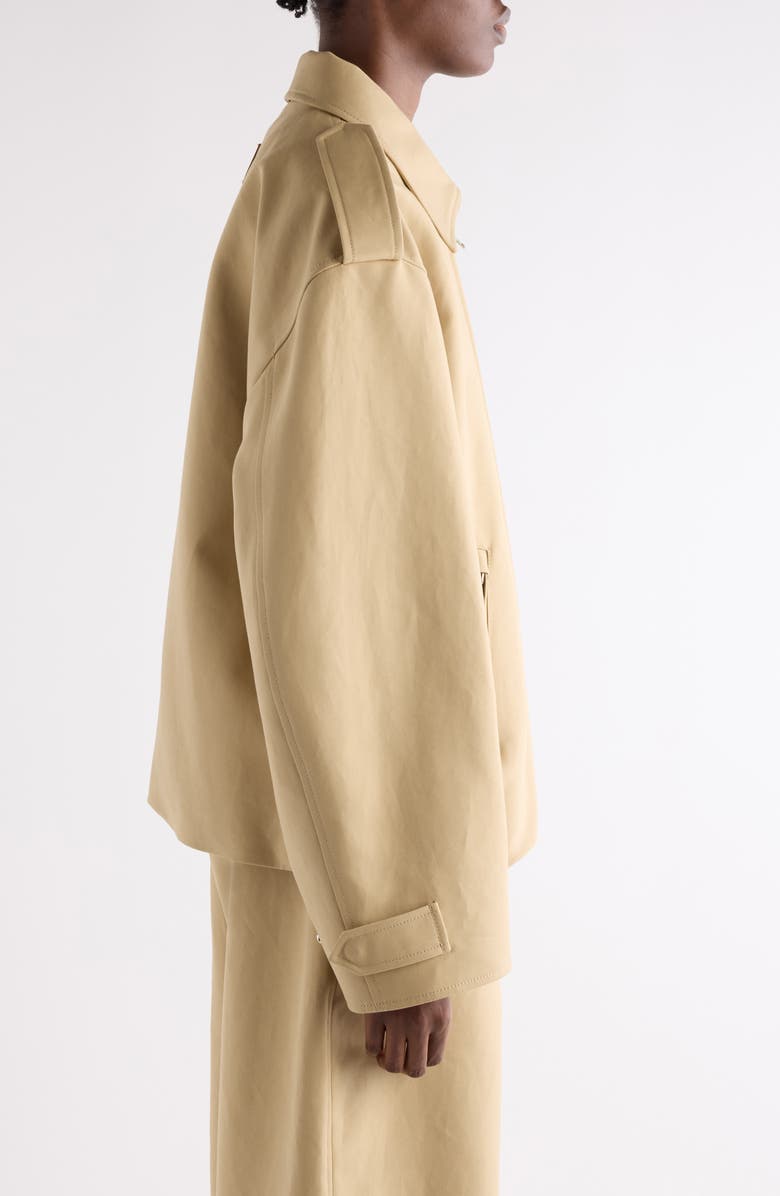 Acne Studios Onaga Organic Cotton Sateen Jacket, Alternate, color, Beige Melange