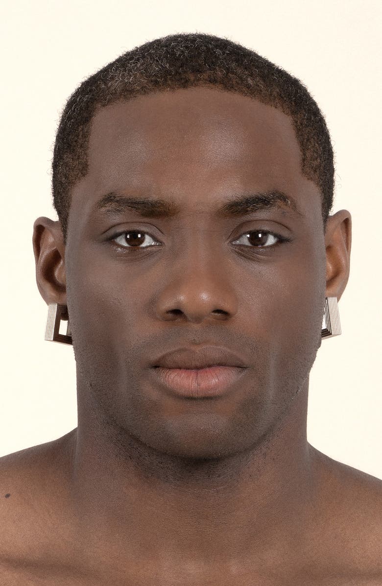 IVI Los Angeles Medium Aurelia Hoop Earrings, Alternate, color, Silver