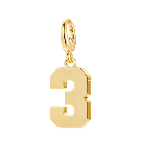 Drip Digits Number Pendant Charm