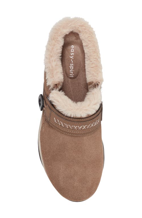 Easy Spirit Elinn Faux Shearling Mule In Brown