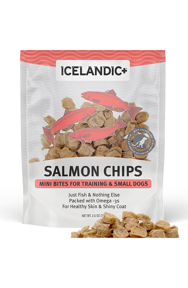 ICELANDIC+ Mini Fish Chips Salmon 2.5oz Dog Treats, Alternate, color, Multicolored
