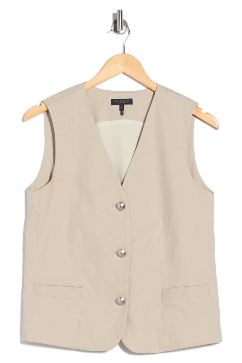 Belle Three Button Vest, Alternate, color, SANST