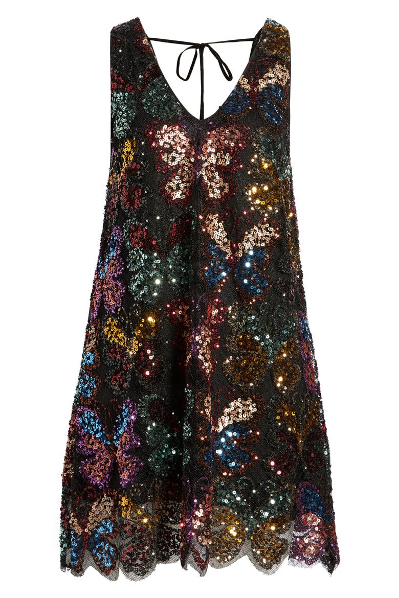 Fly Me Away Sleeveless Minidress, Alternate, color, BLACK COMBO
