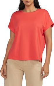 JAG Drapey Cuff Cotton & Modal T-Shirt