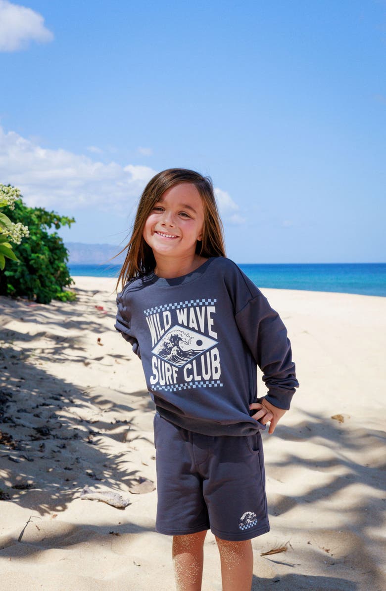 Feather 4 Arrow Kids' Ryder Surf Club Graphic Sweatshirt, Alternate, color, Dusty Navy