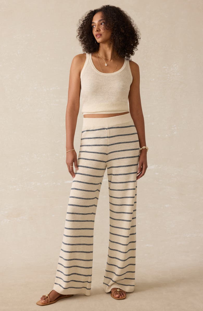 Faherty Miramar Linen Blend Sweater Pants, Alternate, color, Lido Lines