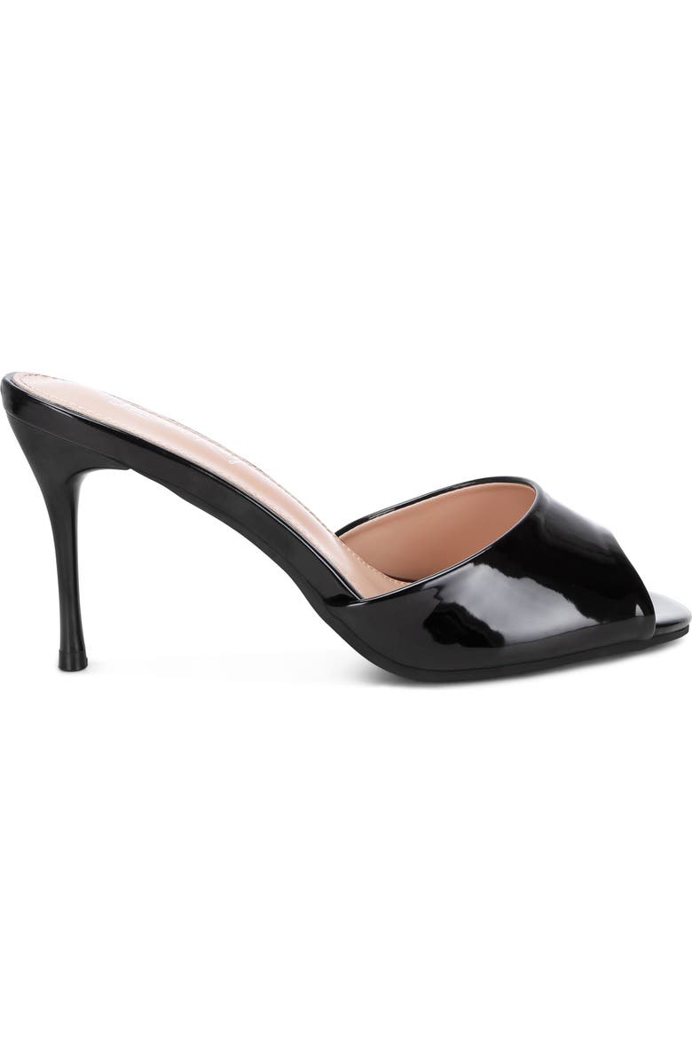 LONDON RAG Lilith Peeptoe Slide Sandal, Alternate, color, Black