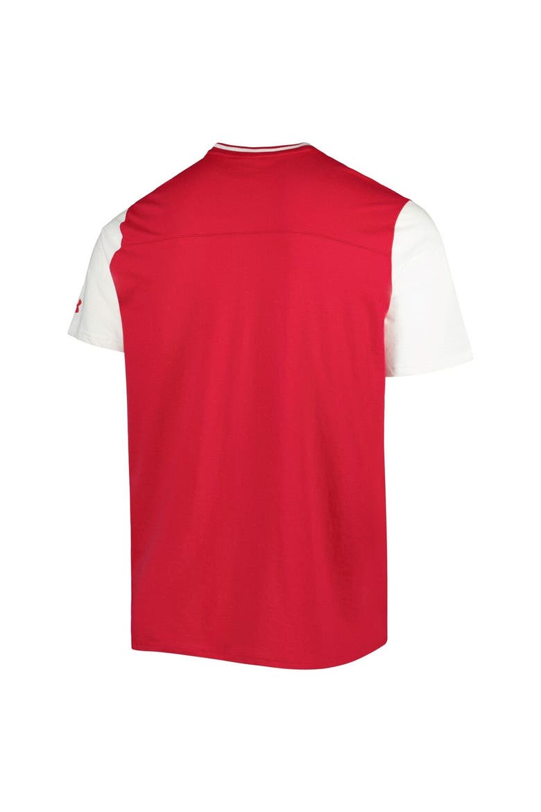 Men's Under Armour Red/White Wisconsin Badgers Iconic Block T-Shirt, Alternate, color, Red