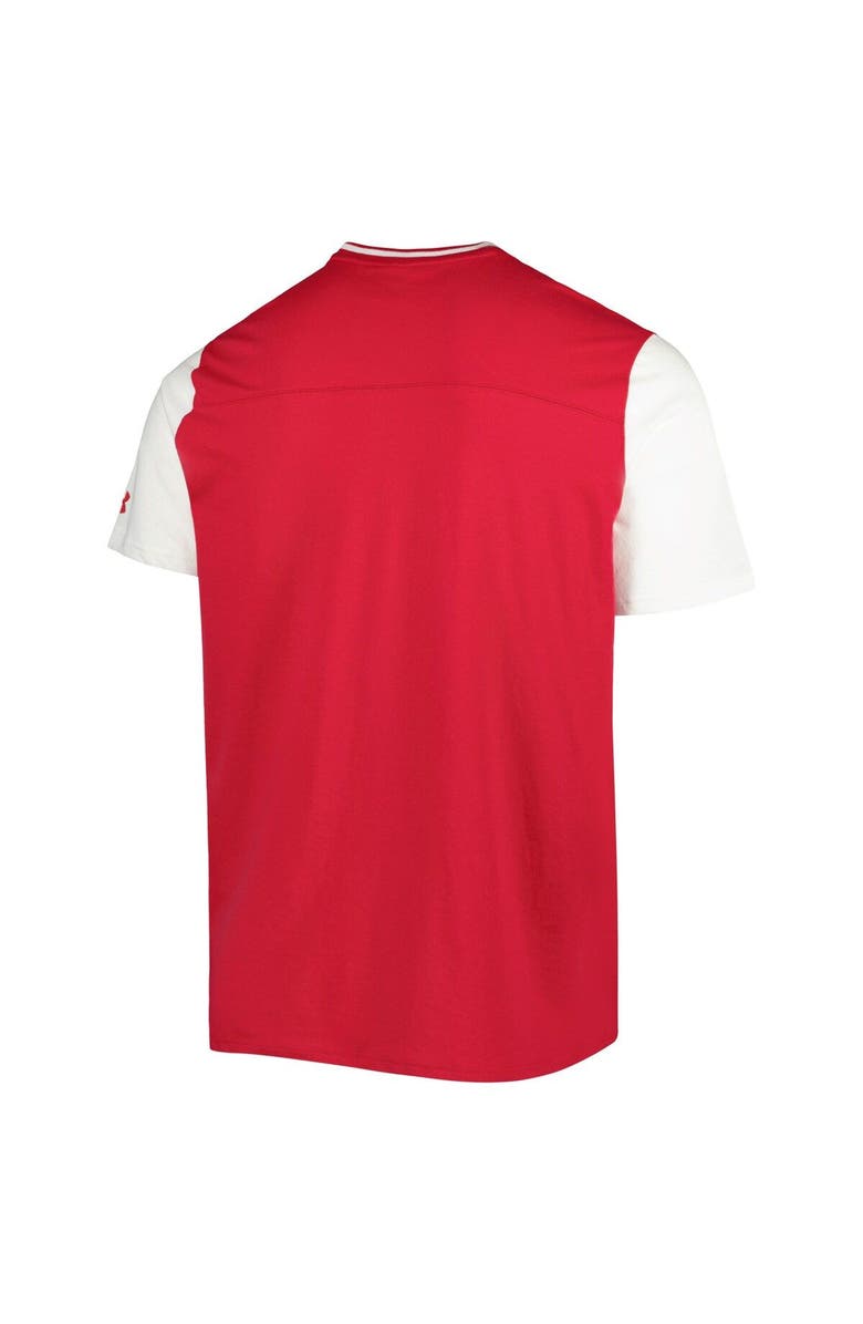 Under Armour Men's Under Armour Red/White Wisconsin Badgers Iconic Block T-Shirt, Alternate, color,