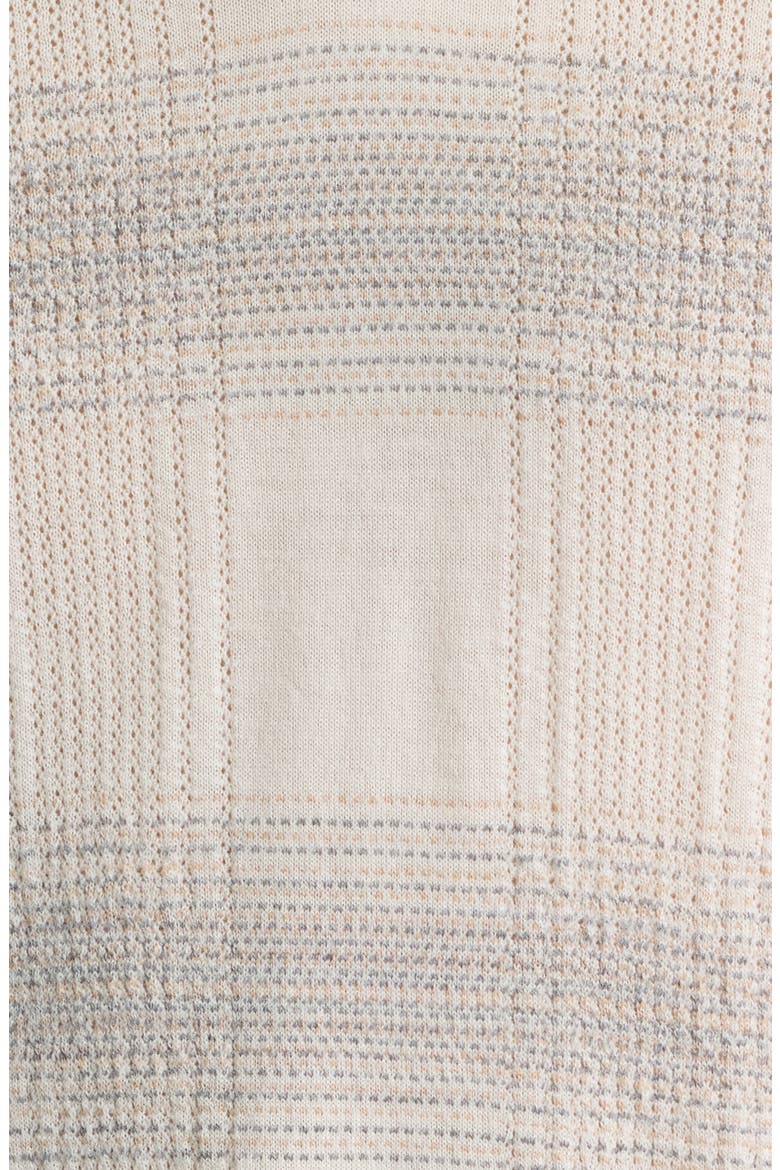 Lamoroso Striped Merino Wool Polo Sweater, Alternate, color, OPEN WHITE