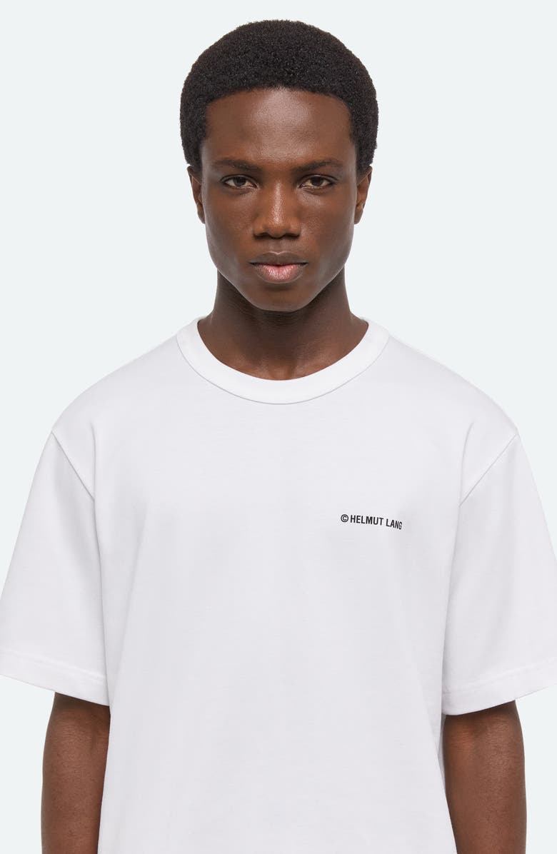 Helmut Lang Plastic Logo Cotton Graphic T-Shirt, Alternate, color, White