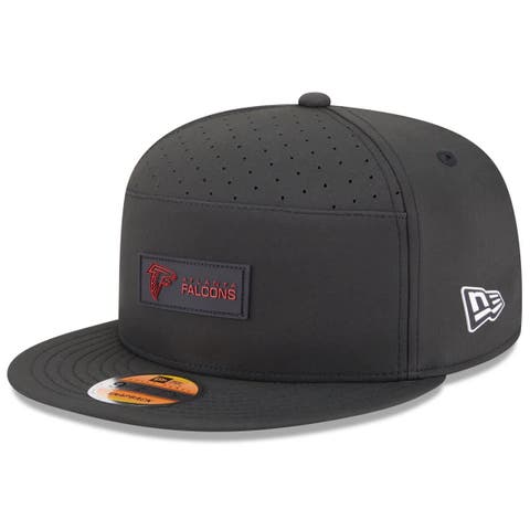 Men's New Era Black Atlanta Falcons 2025 Sideline  Split Panel 9FIFTY Snapback Hat